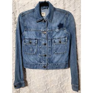 Gap Jacket Womens XXS Denim Blue Jean Star Country Western Outdoor‎ Transitional